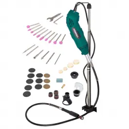 Outil multifonction rotatif 160W avec arbre flexible 40 accessoires incl.