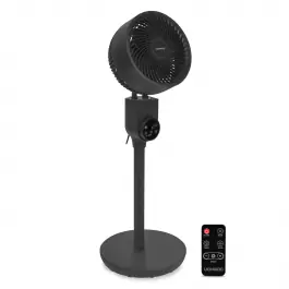 BREEZE Ventilateur sur pied - silencieux - 88cm - noir Télécommande incluse