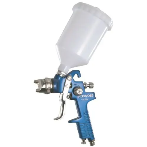 Pistolet de peinture par gravité alu anodisé bleu pneumatique 0,6l - PREVOST - CAR GO 41