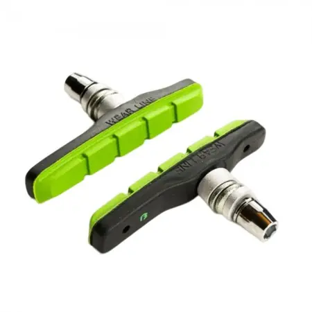 Patins de frein de vélo, 72mm, noir - vert