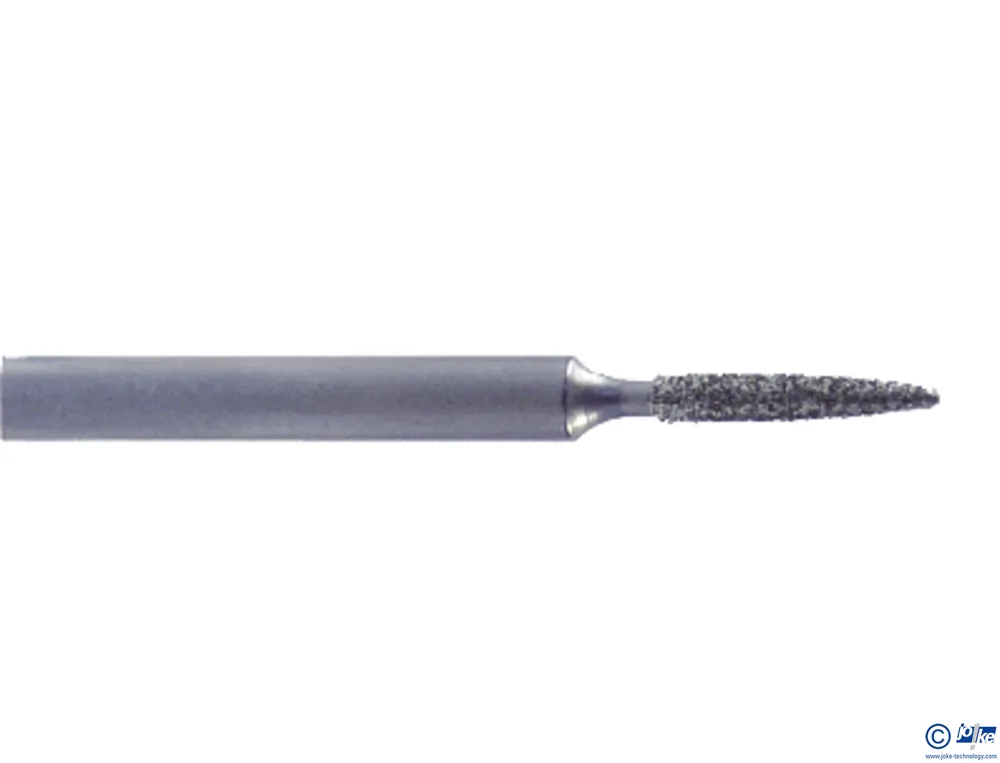Diamant-Schleifstift DIPROFIL®, galv. Bdg., Spitzbogen, K.-Ø 1,6 x 7,5 mm, R. 45 mm, S.-Ø 3 mm, GL 46 mm, D 151