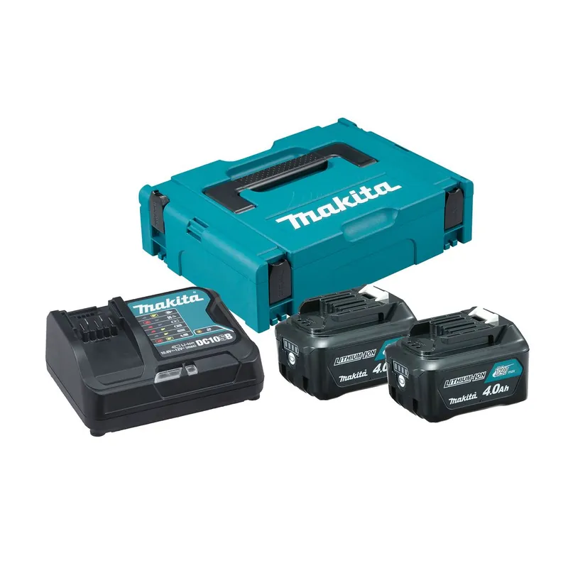 PACK ÉNERGIE 12V CXT LI-ION 12V 4 AH (2 BATTERIES + 1 CHARGEUR) AVEC COFFRET MAKPAC - MAKITA