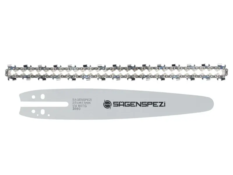 Sägenspezi Carving25cm Schwert-Set mit 1 Kette 1/4" 60TG 1,1mm passend für Stihl 025 MS250
